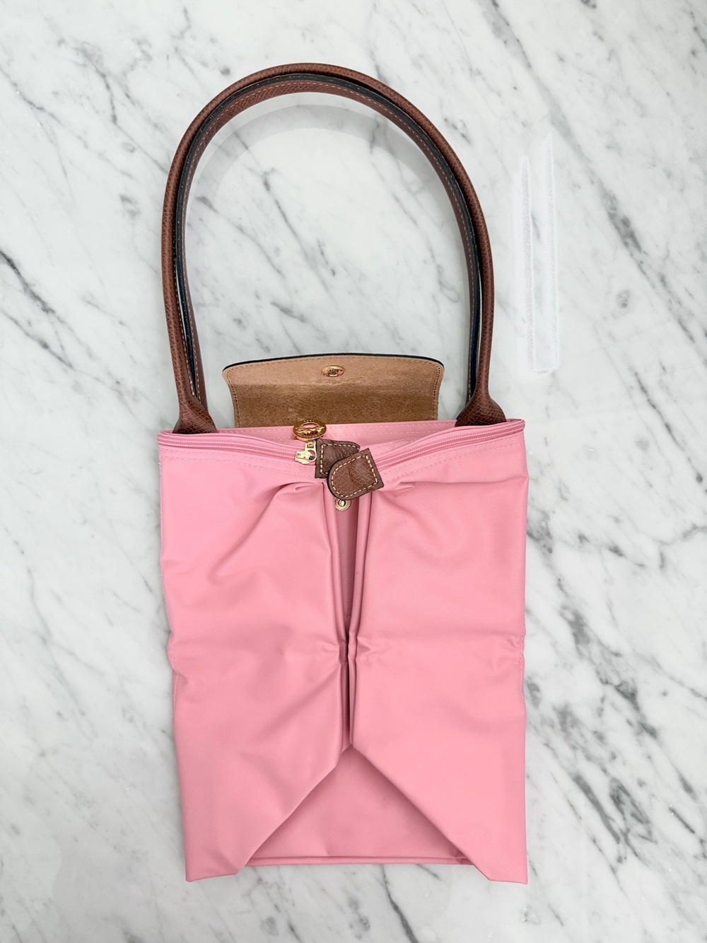 NWT Rare Longchamp Large Le Pilage Pink Shoulder Tote Limited Edition - Picture 6 of 11